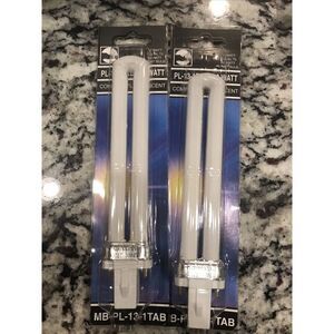 Lot Of 2 PL-13-1Tab/13 Watt flourescenre compacte‎